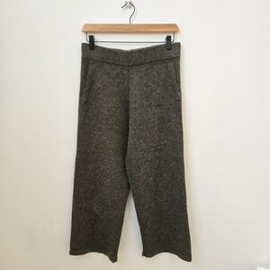 Heartloom Knit Wide Leg Pants Size M Olive Green Sweater Pants Cozy Lounge